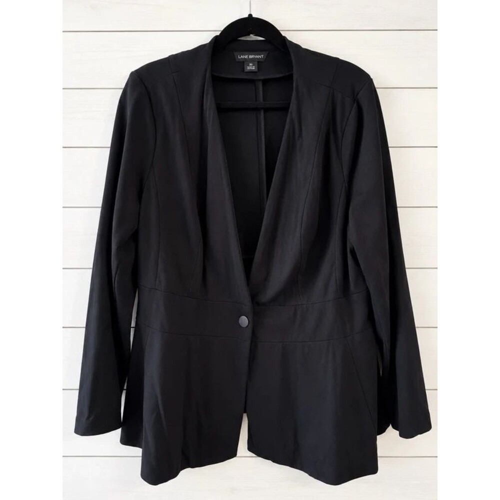 Lane Bryant Women’s Size 20 Black One-Button Blazer